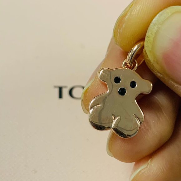 TOUS Large Rose Silver Vermeil Sweet Dolls bear Pendant the beloved bear - Picture 1 of 7